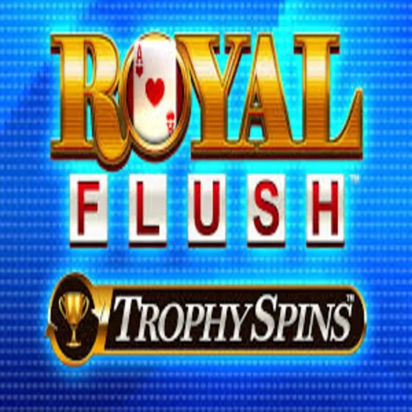 Royal Flush Trophy Spins slot logo by Greentube at Lanista Casino